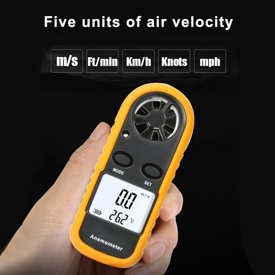 Handheld Wind Speed Meter Anemometer Portable Gauges Air Flow Thermometer Image 8