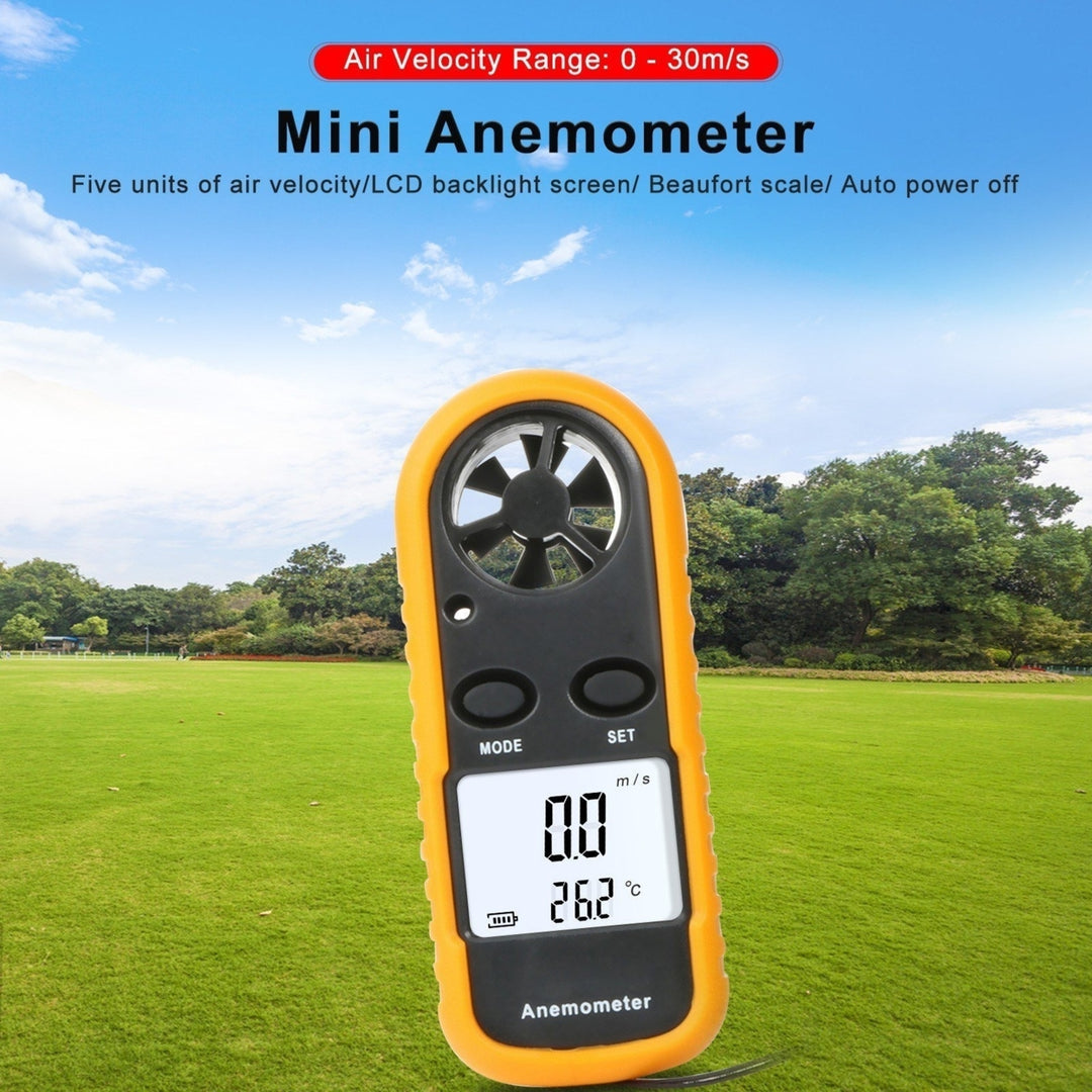 Handheld Wind Speed Meter Anemometer Portable Gauges Air Flow Thermometer Image 11