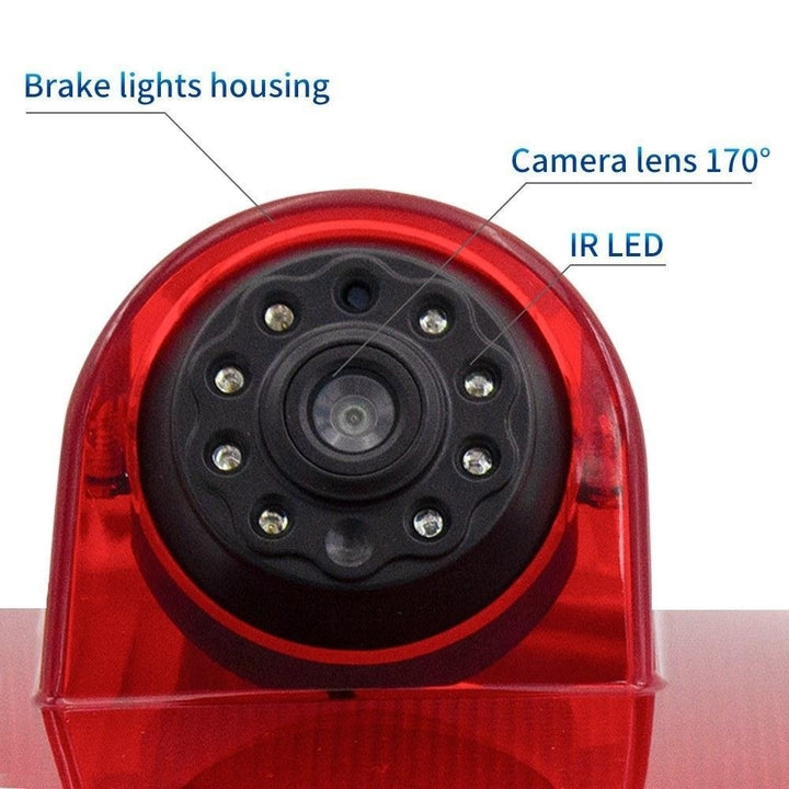 HD IR Night Vision 3rd Brake Light Reversing Backup Camera Waterproof Rear View + 7.0 inch Reverse Monitor Image 9