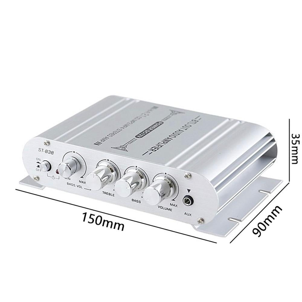 Mini Digital Hi-Fi Power Amplifier 2.1CH Subwoofer Stereo Audio Player Car Motorcycle Home Image 3