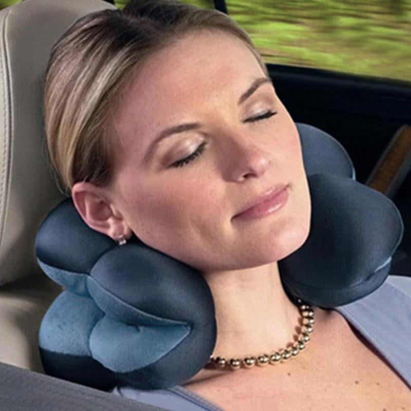 Neck Pillow Microbead Portable Support Work Travel Image 2