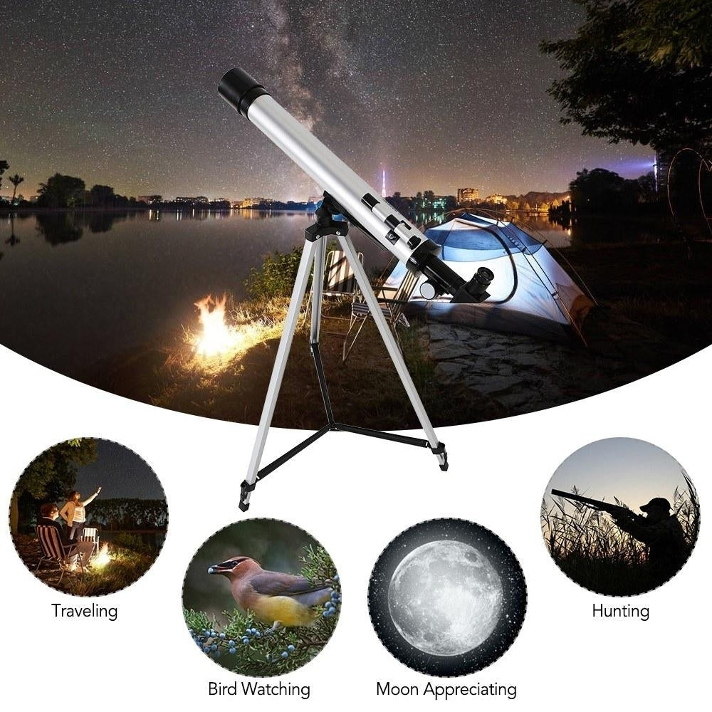 Outdoor 100X Zoom Telescope 600x50mm Refractive Space Astronomical Telescope Monocular Travel Spotting Scope with Tripod Image 7