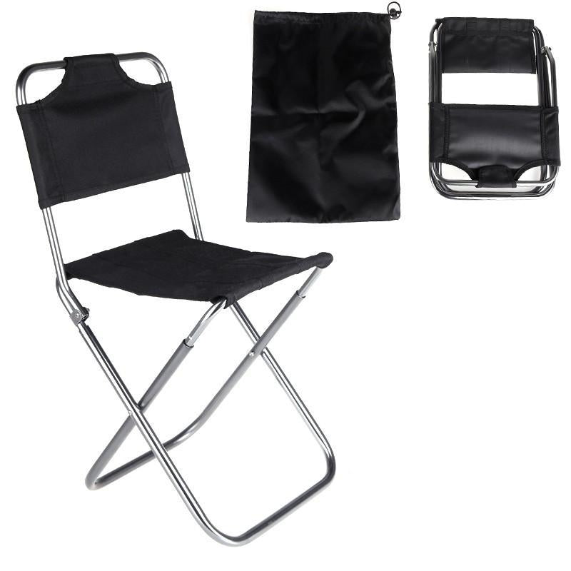 Portable Folding Aluminum Oxford Cloth Chair Outdoor Fishing Camping with Backrest Carry Bag Image 1