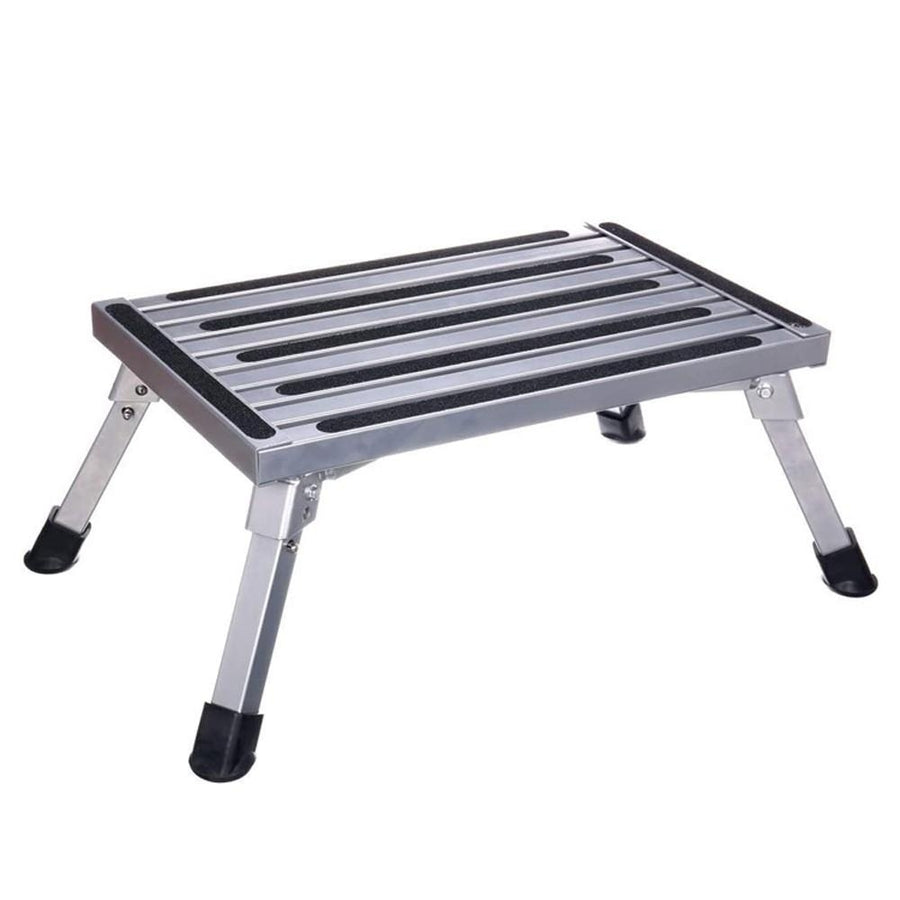 Portable Folding Platform Safety Step Aluminium Alloy Ladder Camping Accessories Image 1