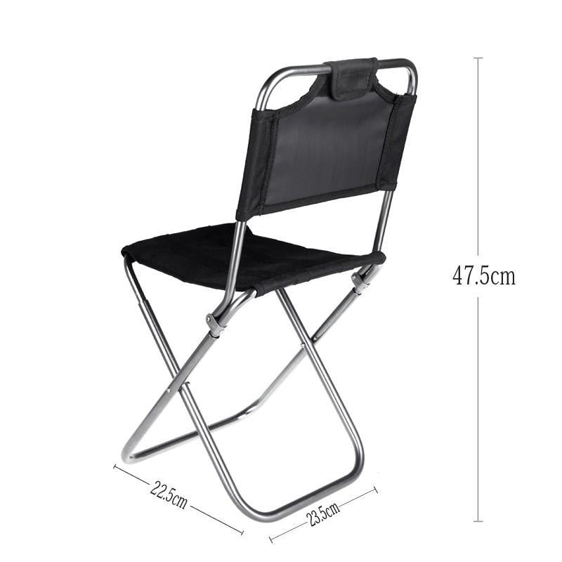 Portable Folding Aluminum Oxford Cloth Chair Outdoor Fishing Camping with Backrest Carry Bag Image 6