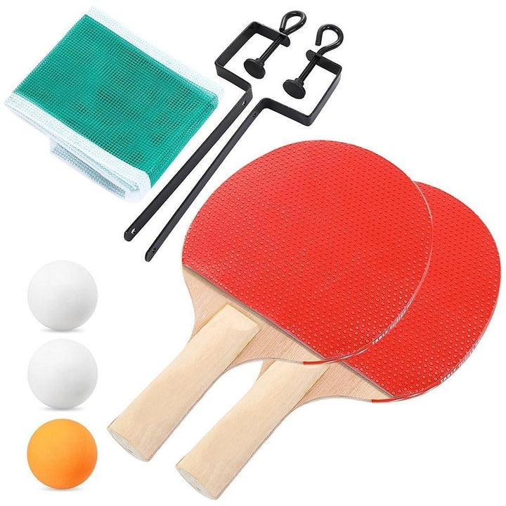 Portable Retractable Ping Pong Post Net Rack Paddles Adjustable Extending Paddle Bats Image 3