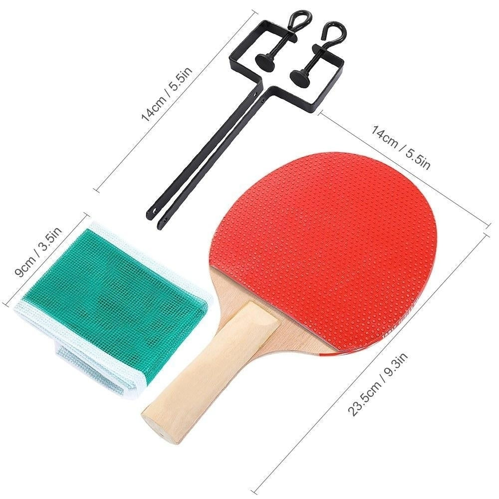 Portable Retractable Ping Pong Post Net Rack Paddles Adjustable Extending Paddle Bats Image 4
