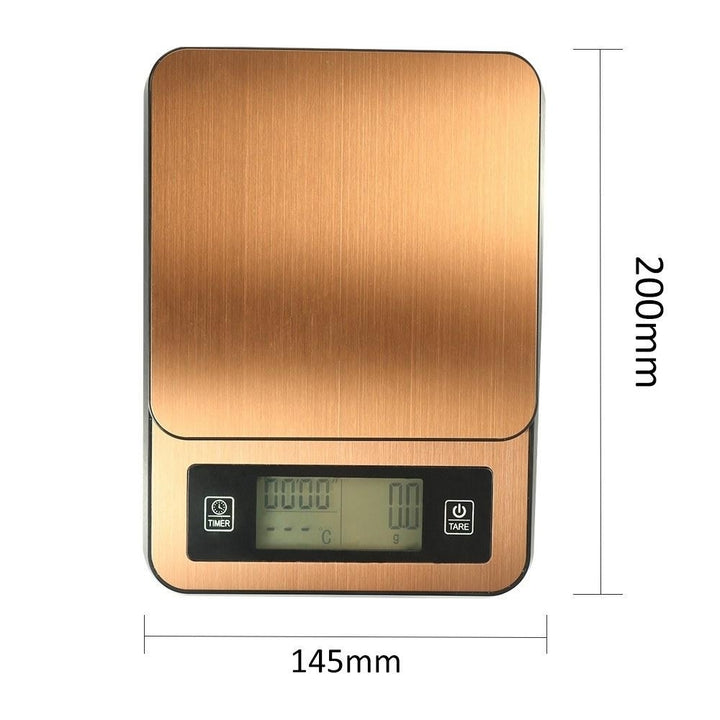 Timed Handmade Coffee Electronic Scale with Temperature Probe Image 7