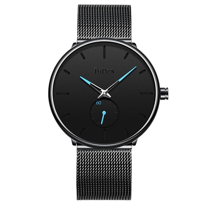 Ultra Thin Casual Style Mesh Steel Men Watch Image 2