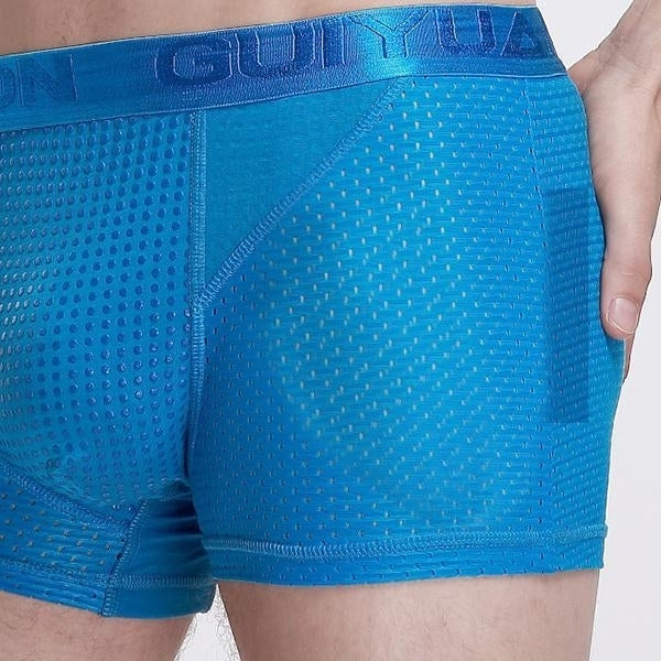 Mens Ice Silk Mesh Magnetic Therapy Health Care Underwear Image 8