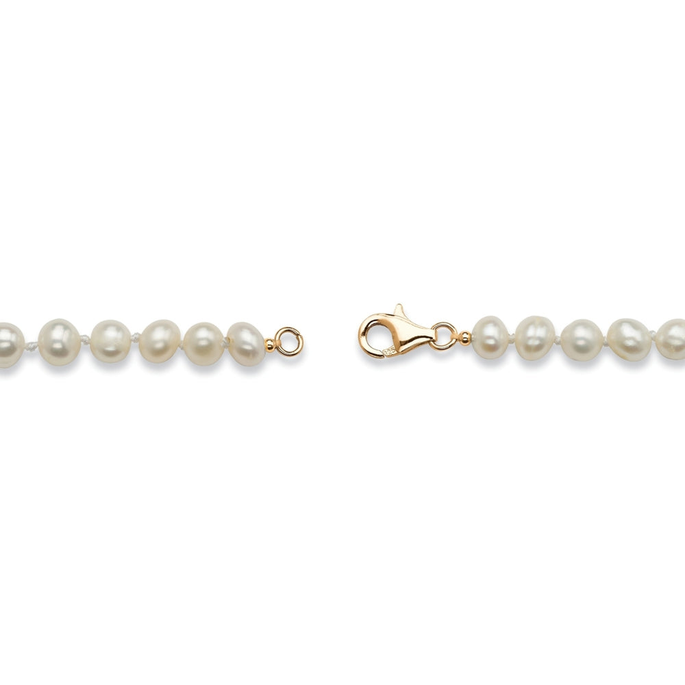 Genuine Cultured Freshwater Pearl Three-Piece Jewelry Set in 14k Gold over .925 Sterling Silver Image 2