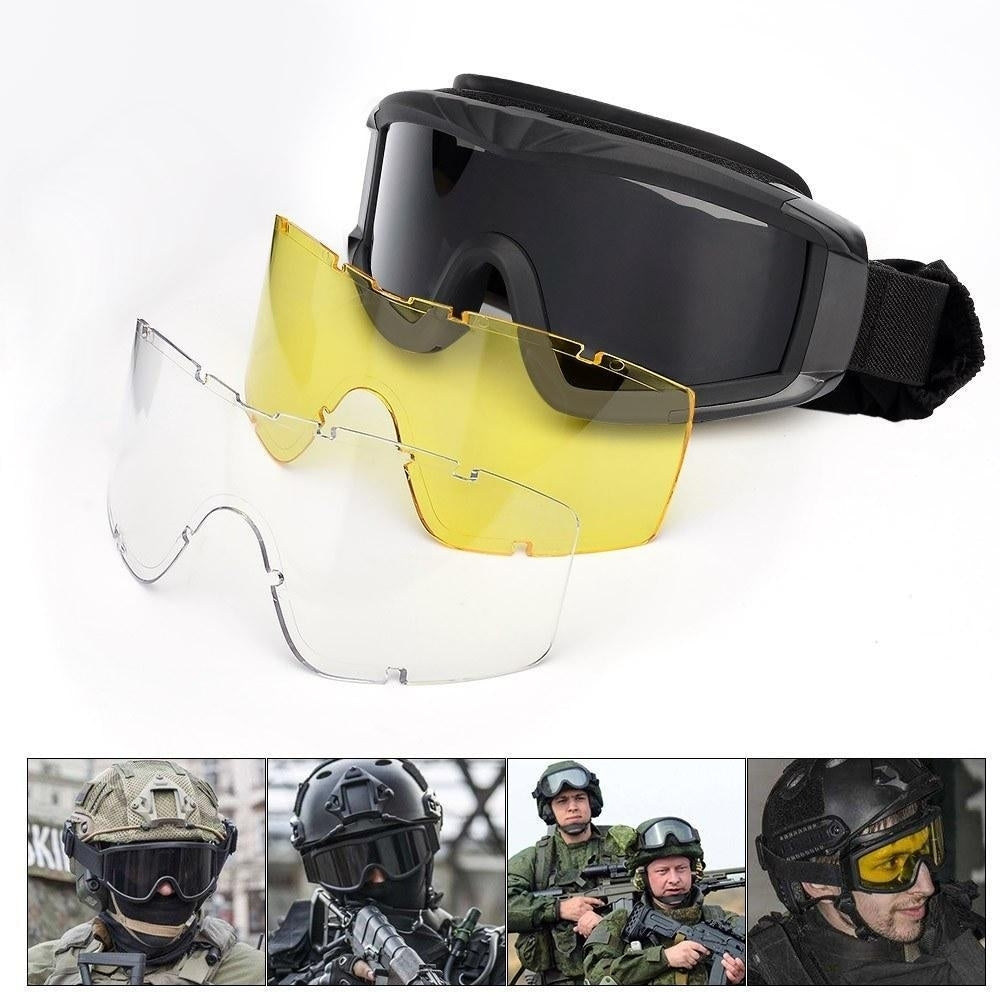 Military Airsoft Tactical Goggles Shooting Glasses Motorcycle Windproof Wargame Image 6