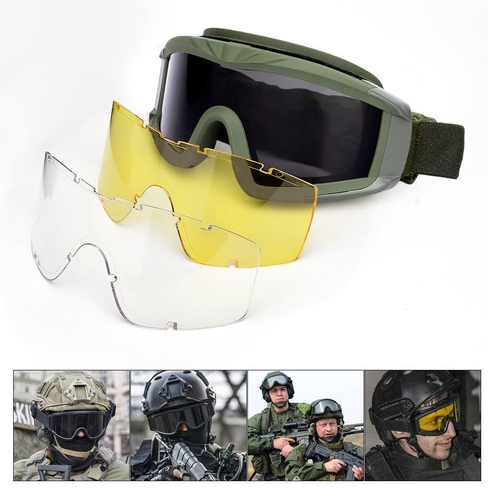 Military Airsoft Tactical Goggles Shooting Glasses Motorcycle Windproof Wargame Image 11