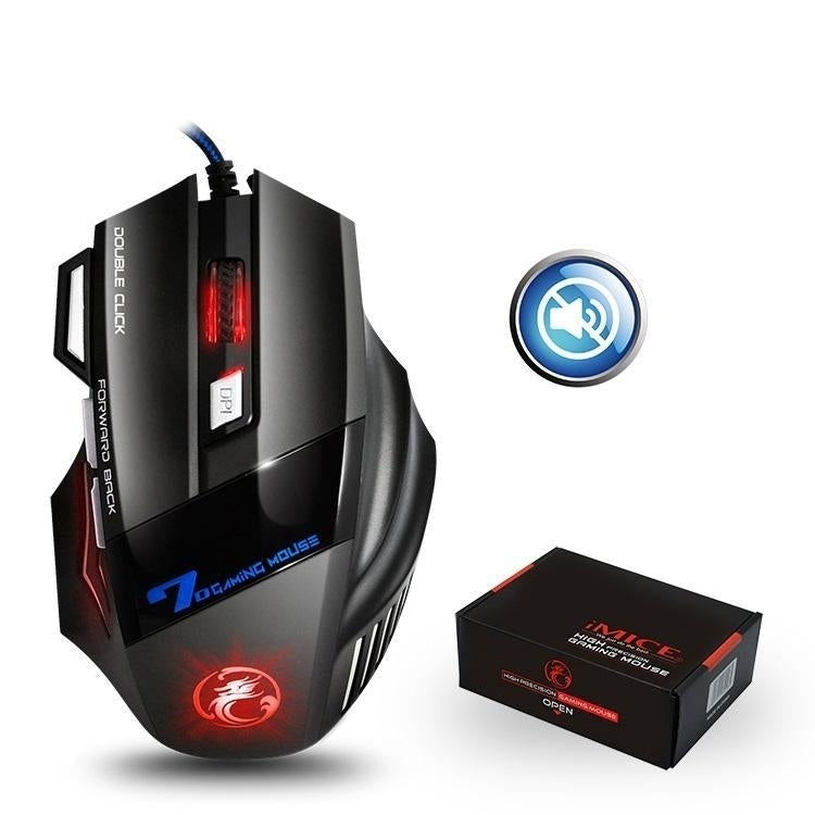 Ergonomic 5500 DPI Wired Gaming Mouse with 7 Button LED Backlight Image 2