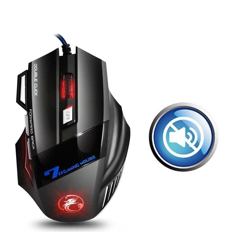 Ergonomic 5500 DPI Wired Gaming Mouse with 7 Button LED Backlight Image 4