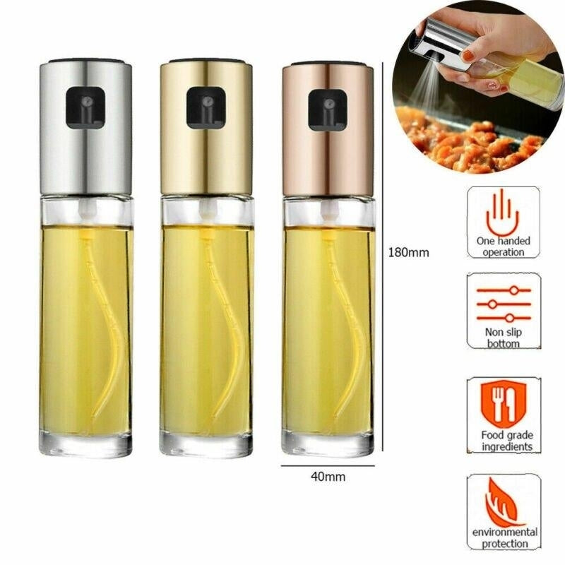 100ml Olive Oil Sprayer Stainless Steel Oil Dispenser Mister Pump Bottle BBQ Kitchen Tools Image 2