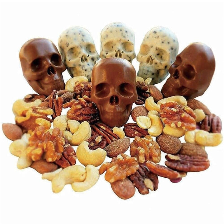4 In 1 3D Skull Ice Cube Mold Silicone Ice Cube Maker Tray for Halloween Whisky Cocktails Image 3