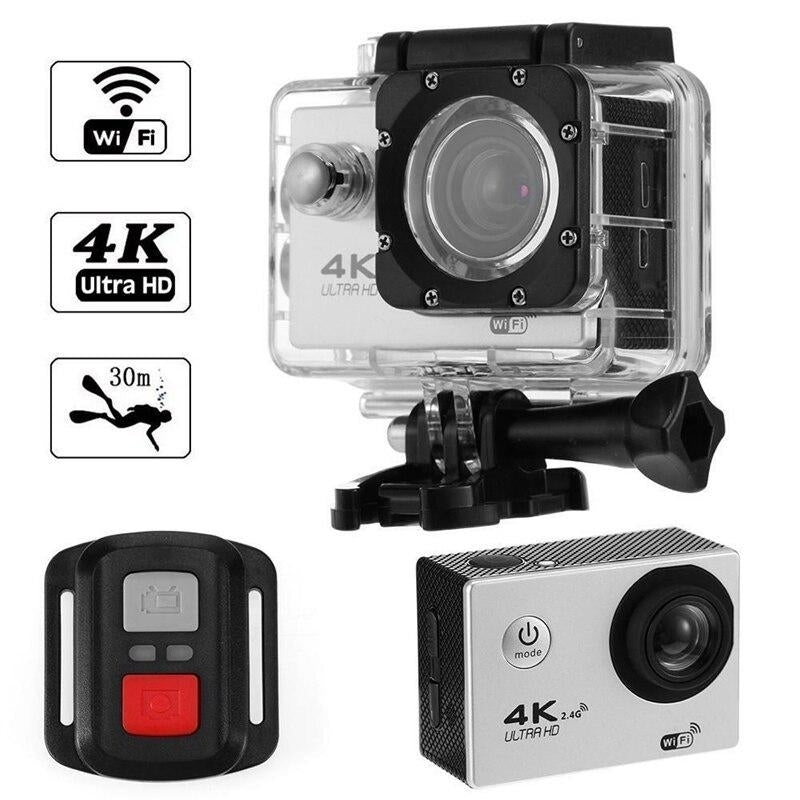 4K Wifi Action Camera 1080P HD Waterproof  Sports Cameras 16Mp DV Helmet Cam with Remote Control 170 Wide Angle Image 1