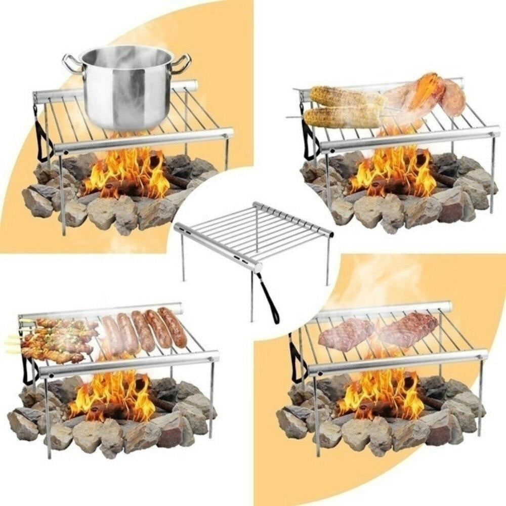 Portable Barbecue Grill Detachable Stainless Steel Aluminum Alloy BBQ Accessories Set for Outdoor Camping Image 2