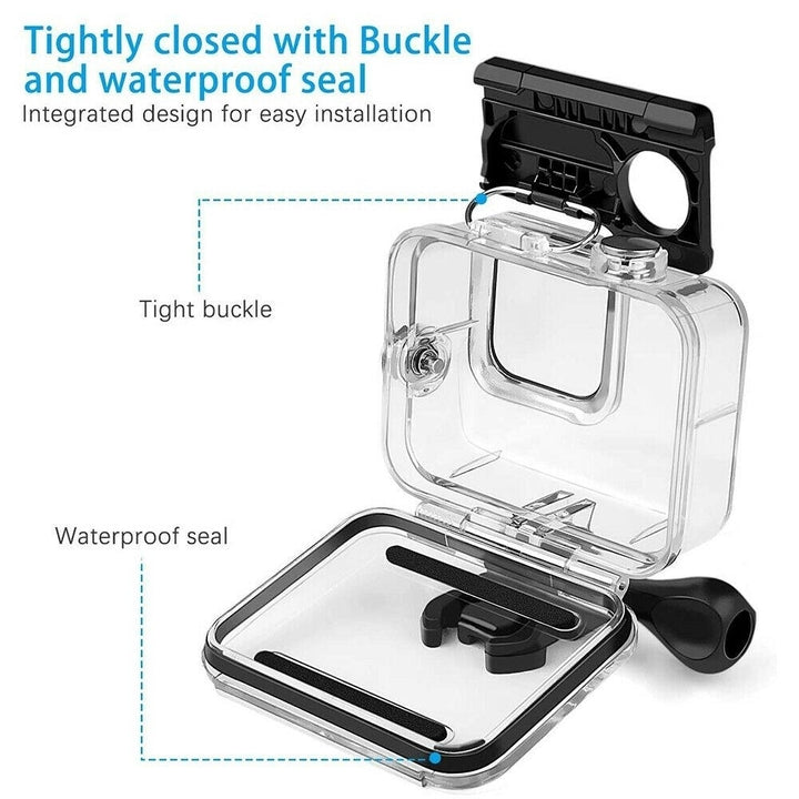 Waterproof Housing Case for GoPro Hero 8 Black Underwater Protective Shell with Bracket Up To 196ft/60M Image 6