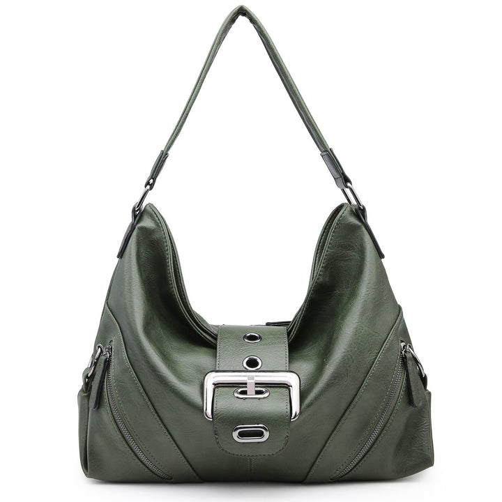 Hobo Handbags for Women Large Satchel Tote Ladies Shoulder Bag Buckle Roomy Purses PU Leather Image 3
