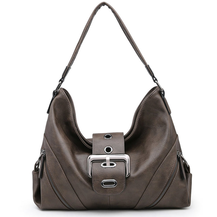 Hobo Handbags for Women Large Satchel Tote Ladies Shoulder Bag Buckle Roomy Purses PU Leather Image 4