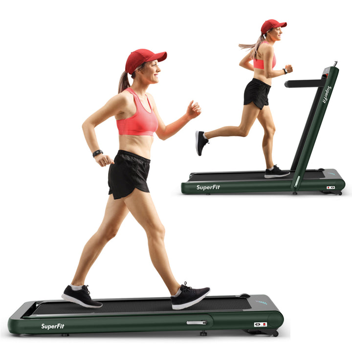 2 in 1 Folding Treadmill  4.75HP Running Machine w/ APP and Remote Control Image 6