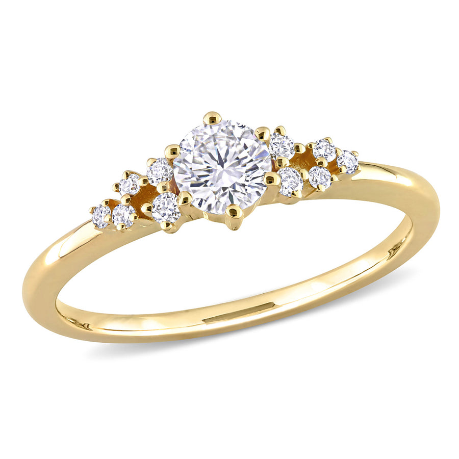 1/2 Carat (ctw G-H-II2-I3) Diamond Ring in 10K Yellow Gold Image 1