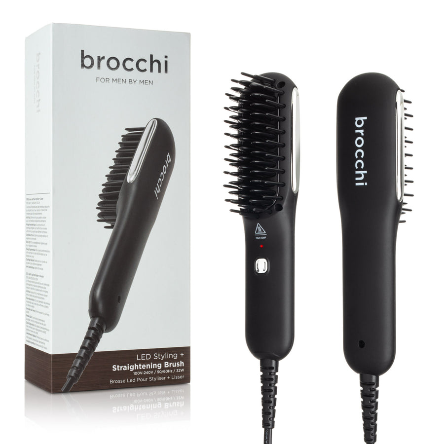 Brocchi LED Styling Straightening Brush for Men Image 1