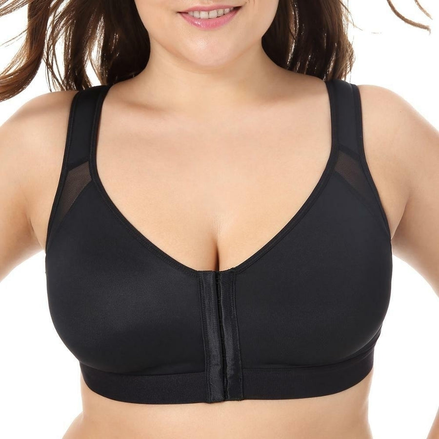 EI Contente Noelle Posture Correcting Bra with Front Fastening - Black S Image 1