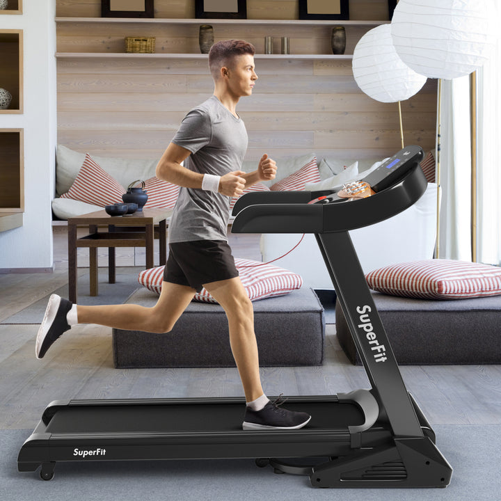 3.75HP Folding Treadmill Running Jogging Machine w/ 15% Automatic Incline Image 3