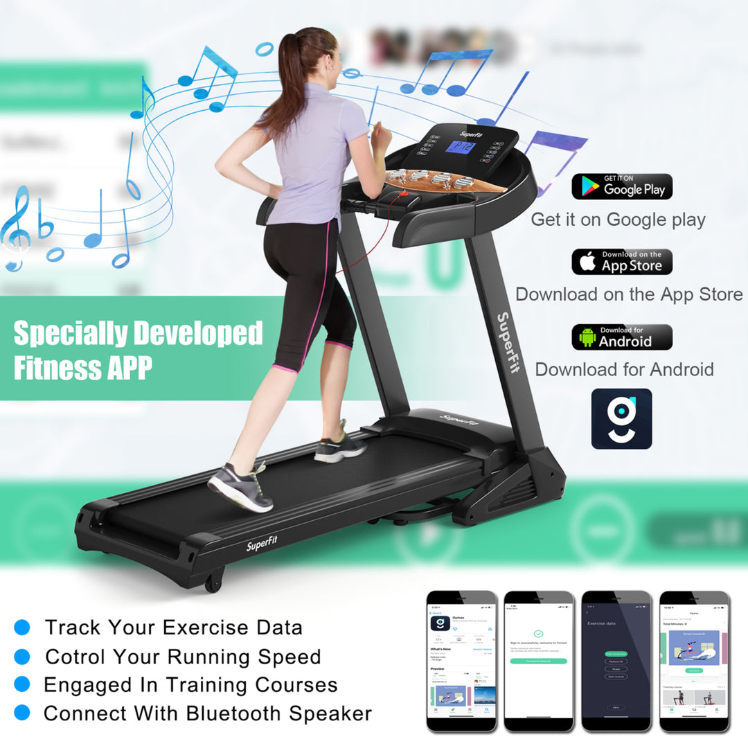 3.75HP Folding Treadmill Running Jogging Machine w/ 15% Automatic Incline Image 4