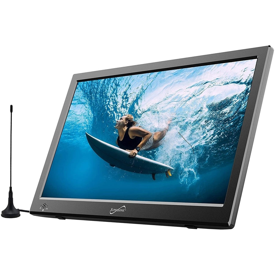 13" Portable Digital LED TV with USBSD and HDMI Inputs and FM Radio - 12-Volt ACDC Compatible (SC-2813) Image 1
