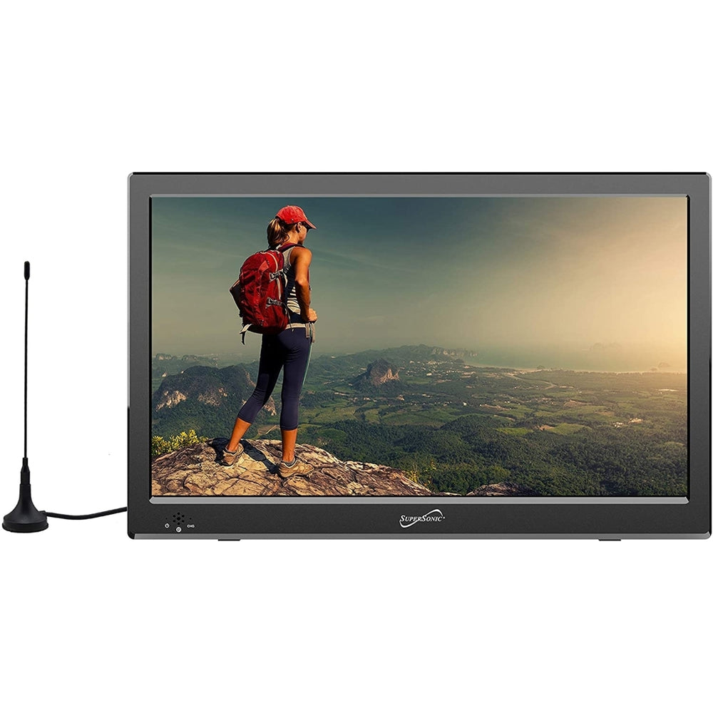 13" Portable Digital LED TV with USBSD and HDMI Inputs and FM Radio - 12-Volt ACDC Compatible (SC-2813) Image 2