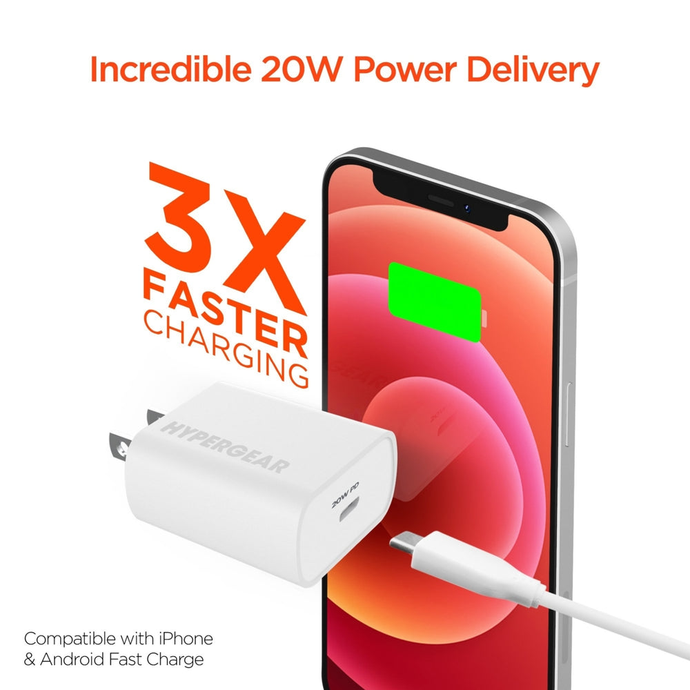 HyperGear 20W USB-C PD Wall Charger White (15389-HYP) Image 2