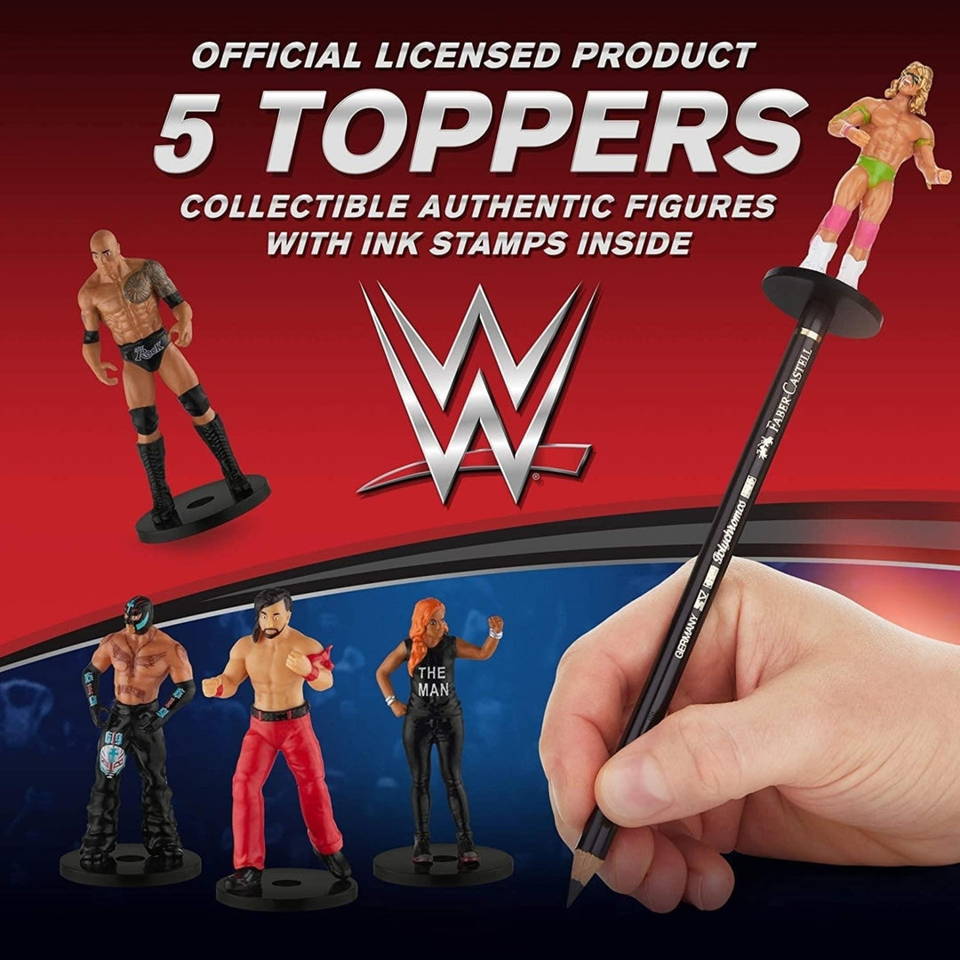 WWE Pencil Toppers 5pk Nakamura Mysterio Rock Becky Lynch Ultimate Warrior Warrior PMI International Image 4