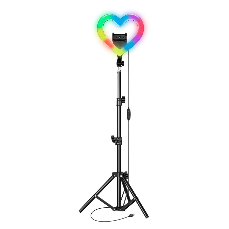 PRO Live Stream 10 Heart Ring Light with RGB (SC-2330RGB) Image 1