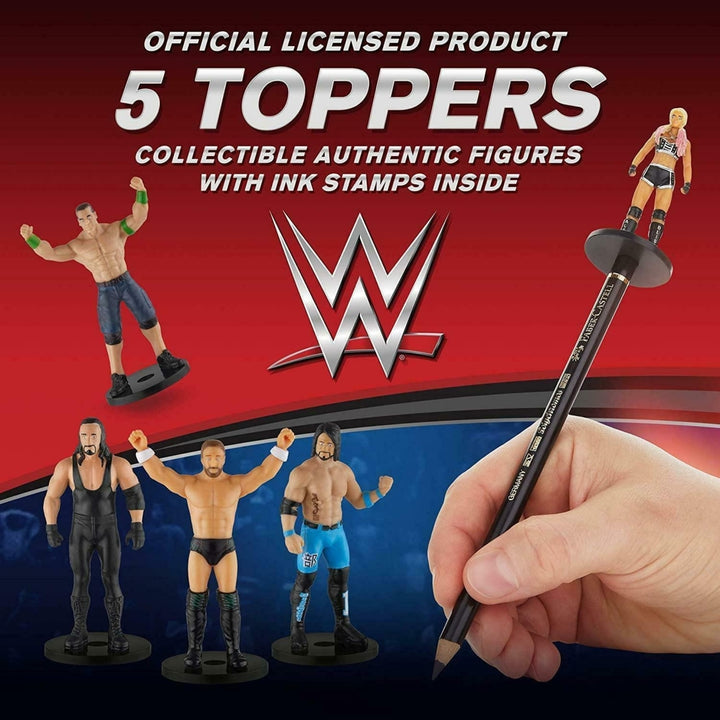 WWE Wrestlers Pencil Toppers 5pk Bliss Undertaker Styles Strowman Bryan PMI International Image 3