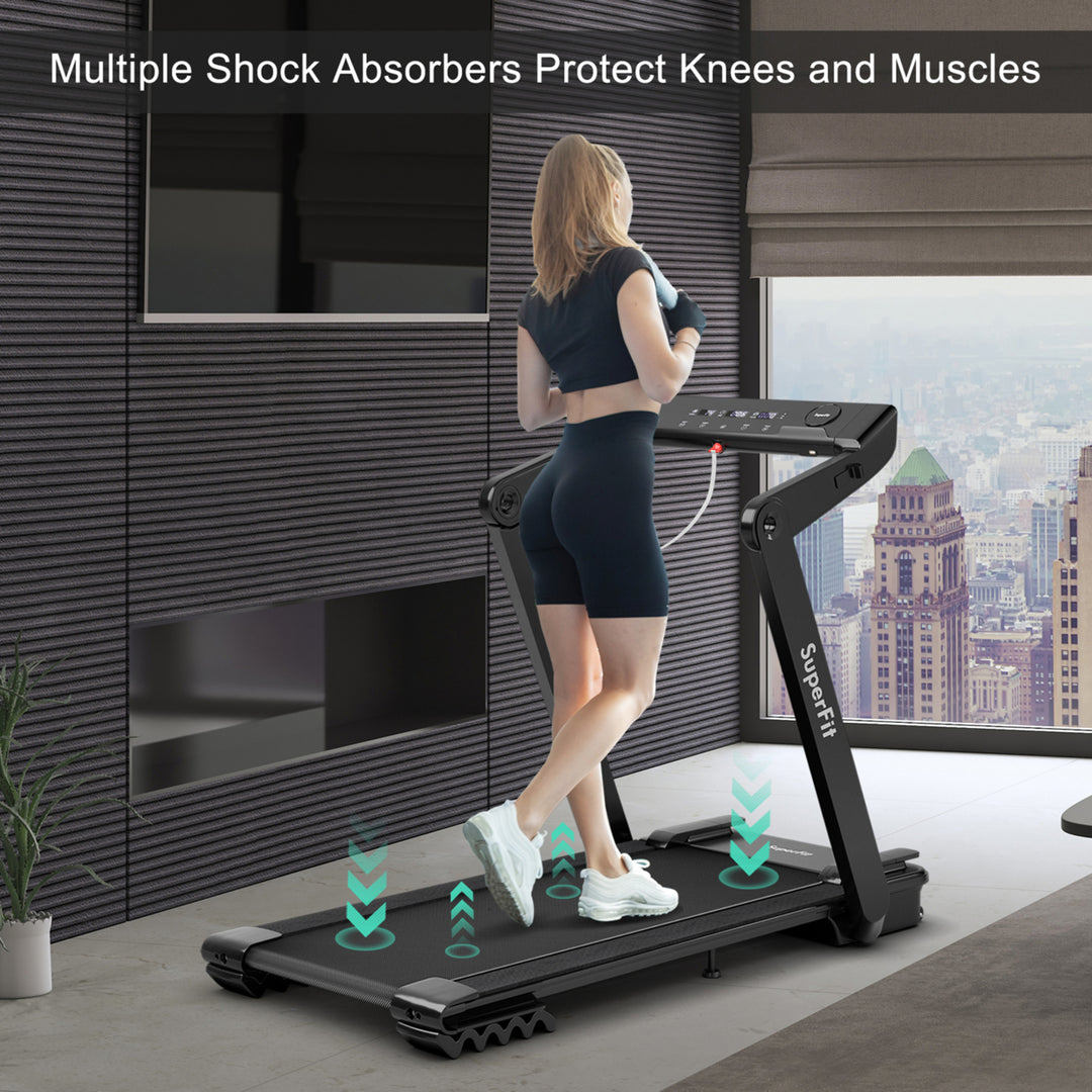 4 HP Folding Treadmill Electric Walking Running Machine w/ Fatigue Button Image 4