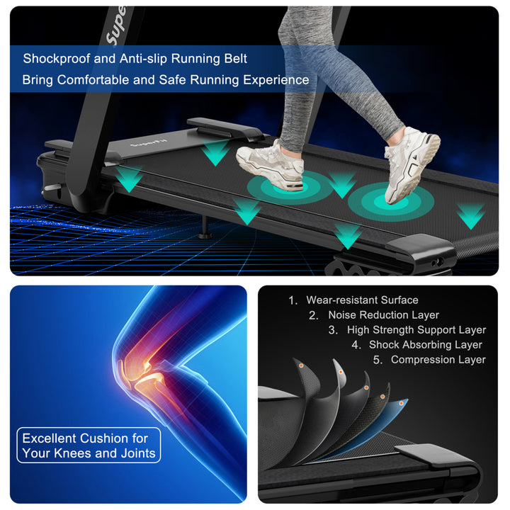 4 HP Folding Treadmill Electric Walking Running Machine w/ Fatigue Button Image 8