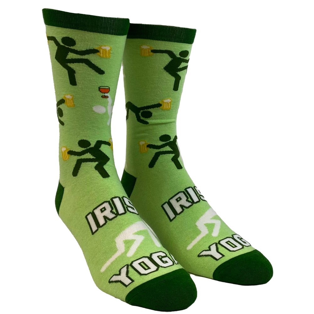 Womens Irish Yoga Socks Funny St. Patricks Day Drinking Party Novelty Footwear Image 2