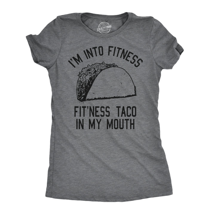 Womens Fitness Taco Funny Gym T Shirt Cool Humor Graphic Muscle Tee For Ladies Image 1