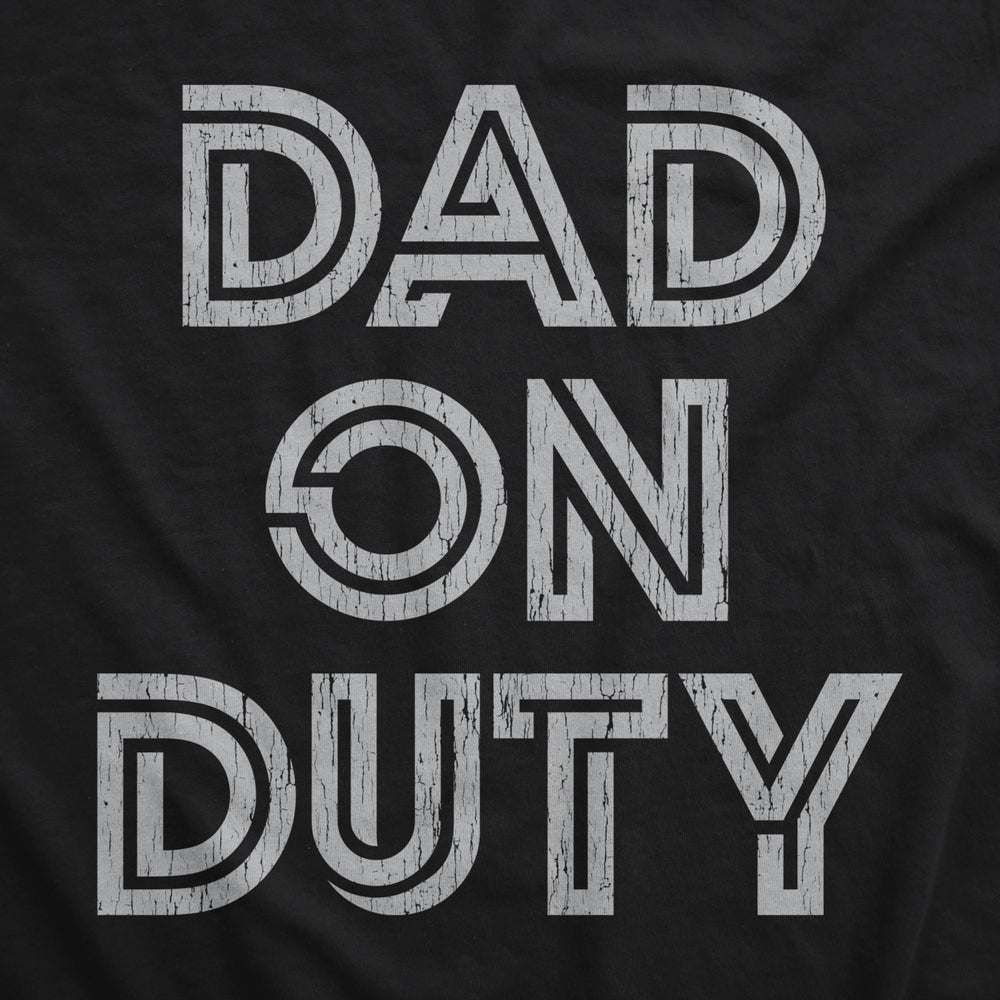 Dad On Duty Face Mask Funny Fathers Day Parenting Graphic Mouth Covering Image 2