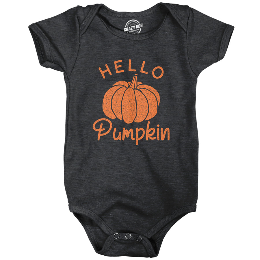 Hello Pumpkin Baby Bodysuit Funny Newborn Halloween Fall Autumn Lover Jumper Image 1