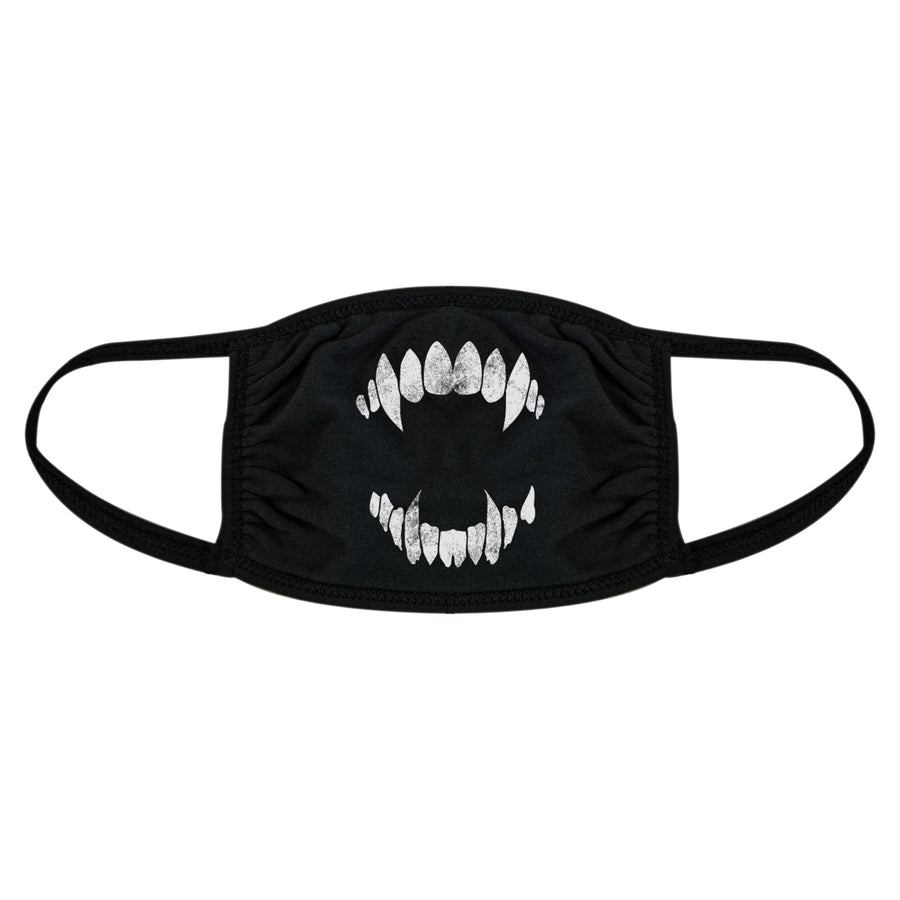 Vampire Teeth Face Mask Funny Halloween Fangs Novelty Graphic Nose And Mouth Covering Image 1
