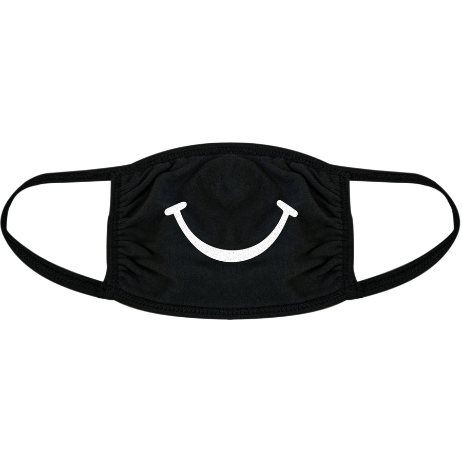 Smiling Face Mask Funny Happy Happiness Novelty Graphic Nose And Mouth Covering Image 1
