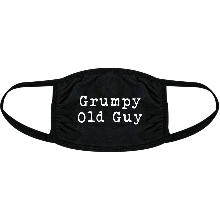 Grumpy Old Guy Face Mask Funny Fathers Day Senior Nose And Mouth Covering Image 1