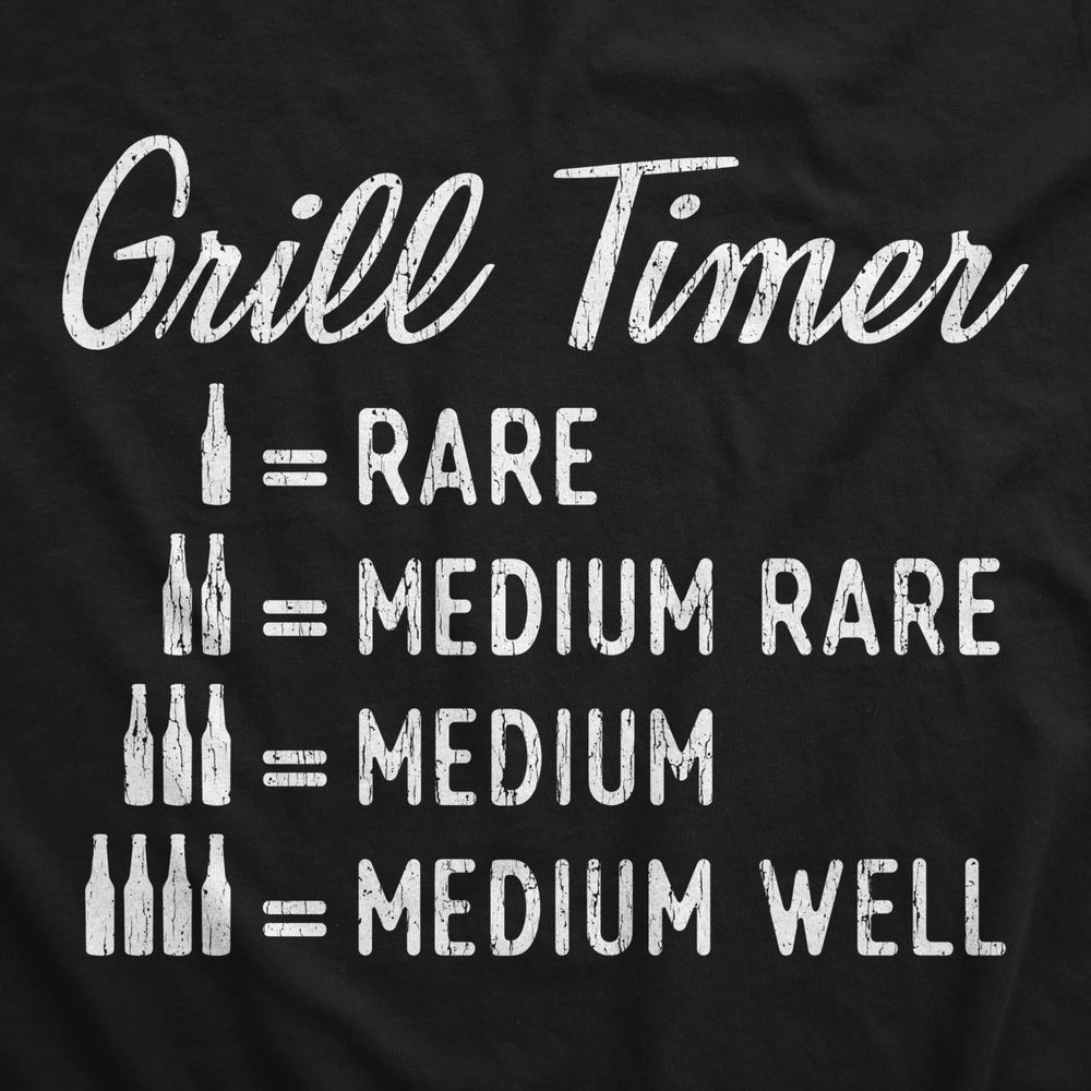 Beer Grill Timer Cookout Apron Funny Backyard BBQ Dad Summer Graphic Gift Image 2