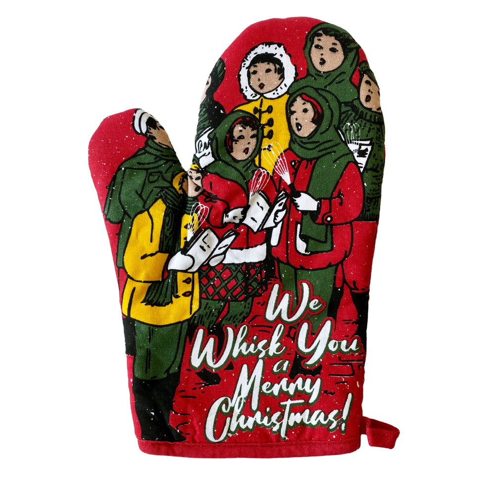 We Whisk You A Merry Christmas Oven Mitt Funny Holiday Baking Novelty Kitchen Glove Image 2