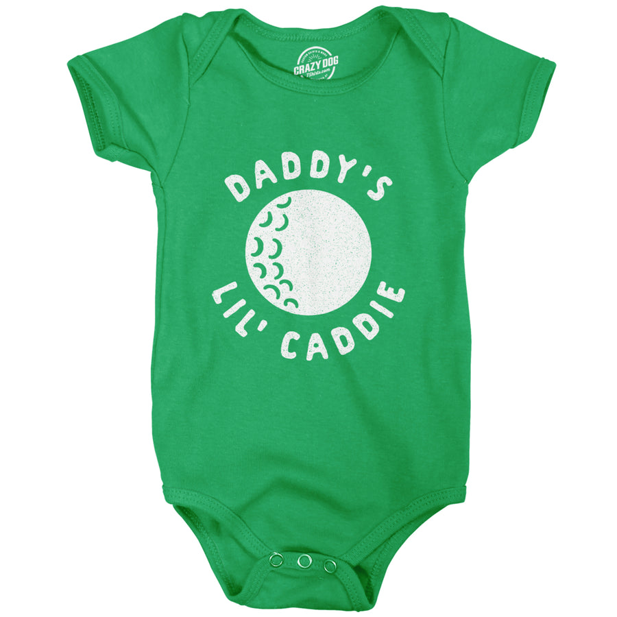 Daddys Lil Caddie Baby Bodysuit Funny Golf Lover Newborn Infant Jumper Image 1